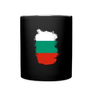 Bulgarien Flagge Bulgarische Fahne Goldstrand - Tasse einfarbig - Schwarz - Vorne