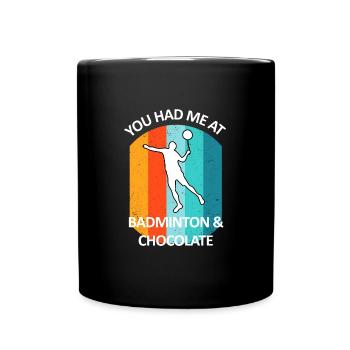 Badminton Badminton Badminton Player Chocolat - Mug uni - noir - Devant