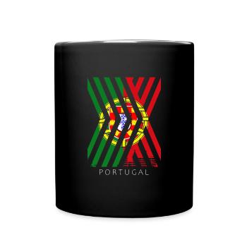 Portugal Flag Used Look Portuguese Flag - Full Colour Mug - black - Front
