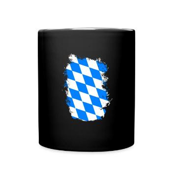 Bavaria Flag Used Look Bavarian Flag Vintage - Full Colour Mug - black - Front