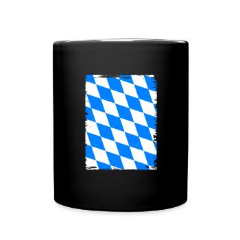 Bavaria Flag Used Look Bavarian Flag Vintage - Full Colour Mug - black - Front