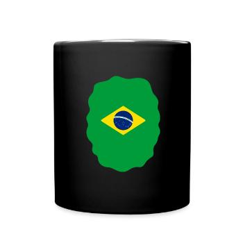 Brazil Flag Brazilian Flag South America - Full Colour Mug - black - Front