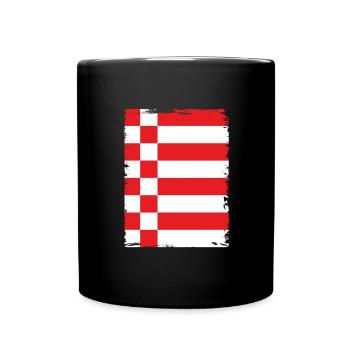 Bremen Flagge Bremer Fahne - Tasse einfarbig - Schwarz - Vorne