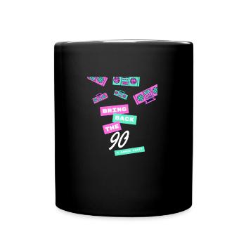 90 s night party eurodance - Mug uni - noir - Devant