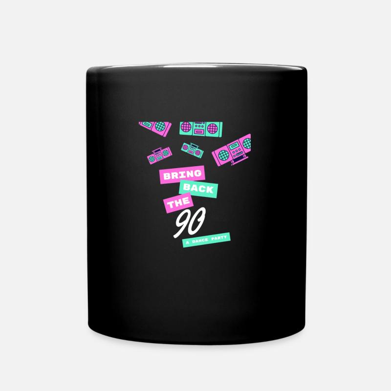 90 s night party eurodance - Mug uni - noir
