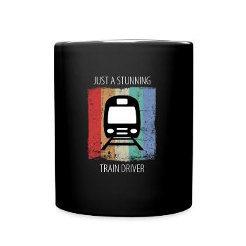 Train Railway Railroad Worker Trains Train Driver - Full Colour Mug - black - Front