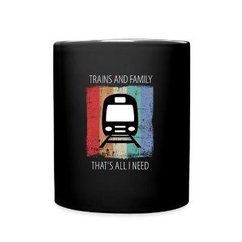Train Railway Railroad Worker Trains Train Driver - Full Colour Mug - black - Front