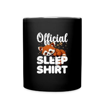 Red Panda Chemise de sommeil officielle Lazy Relax - Mug uni - noir - Devant