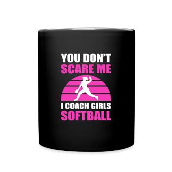 Softball Softball-Spieler - Tasse einfarbig - Schwarz - Vorne