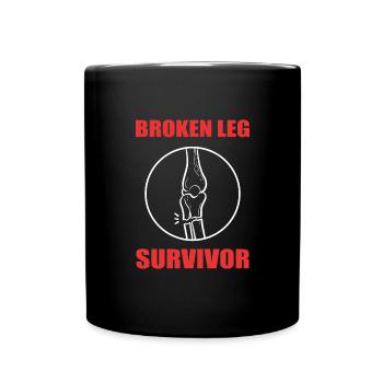 Broken leg - Full Colour Mug - black - Front