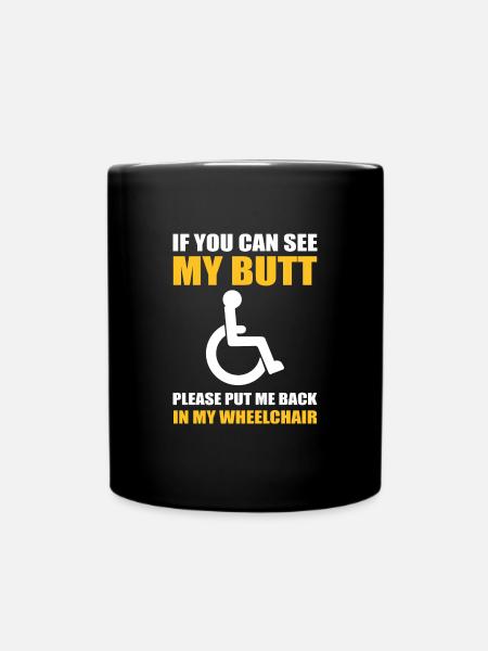 Rollstuhl - Tasse einfarbig - Schwarz