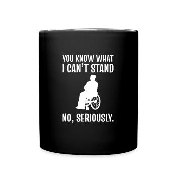 Fauteuil roulant - Mug uni - noir - Devant
