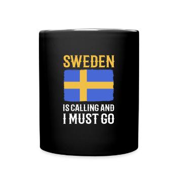 Sweden Swedish - Full Colour Mug - black - Front