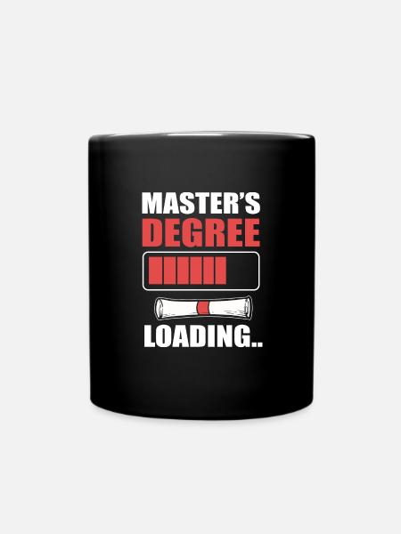 Master Studium Abschlussfeier - Tasse einfarbig - Schwarz