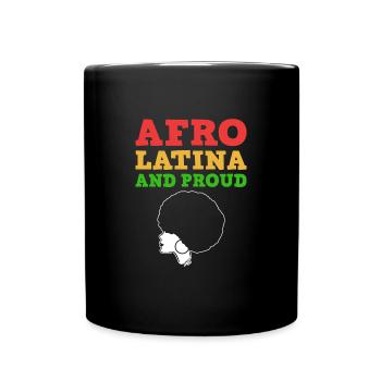 Afro Latina - Tasse einfarbig - Schwarz - Vorne