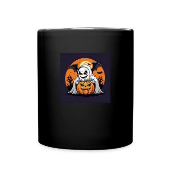 Jeux Fantôme Fantôme Halloween Citrouille Chauve-souris - Mug uni - noir - Devant