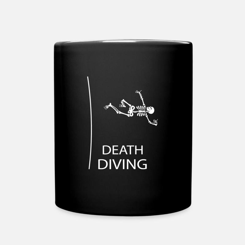 Klippenspringer death-diving dods Kunstspringen - Tasse einfarbig - Schwarz