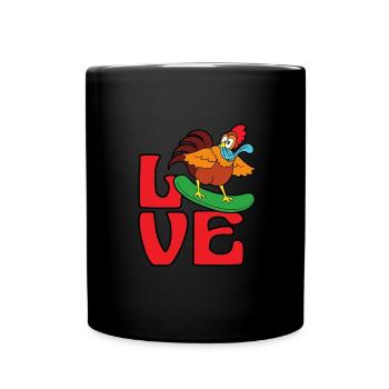 Snowboarder le snowboarder en hiver - Mug uni - noir - Devant