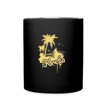 Crète en Grèce - Mug uni - noir - Devant