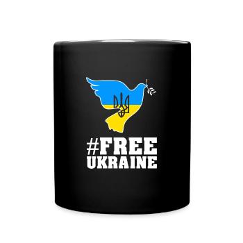 Ukraine - Tasse einfarbig - Schwarz - Vorne
