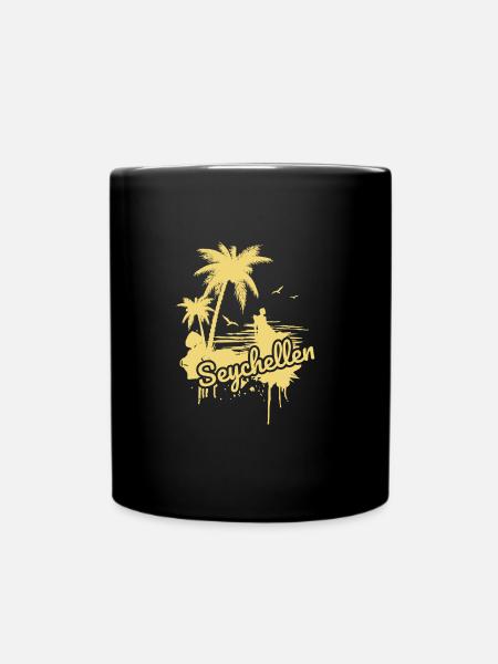 Seychellen - Tasse einfarbig - Schwarz