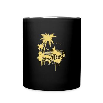 Sao Beach in Vietnam - Tasse einfarbig - Schwarz - Vorne