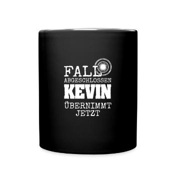 Kevin - Tasse einfarbig - Schwarz - Vorne