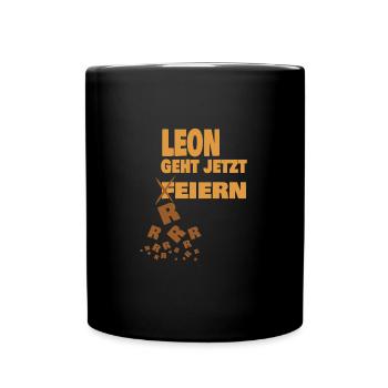leon - Tasse einfarbig - Schwarz - Vorne