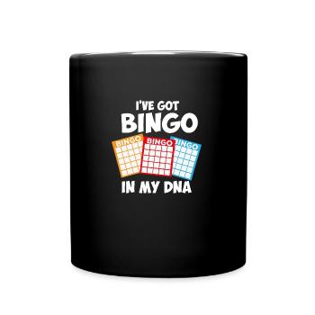 I've Got Bingo In My DNA - Tasse einfarbig - Schwarz - Vorne