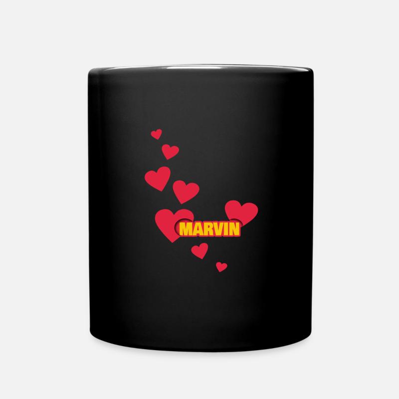 Ich liebe Marvin - Tasse einfarbig - Schwarz
