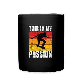 This is My Passion Skateboard Skateboarder Skate - Mug uni - noir - Devant