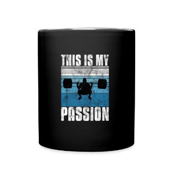 C’est ma passion Musculation Bodybuilder GYM - Mug uni - noir - Devant