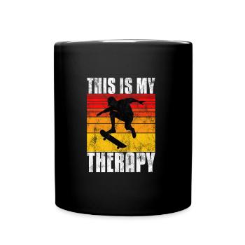 This is My therapy Skateboard Skateboarder Skate - Full Colour Mug - black - Front