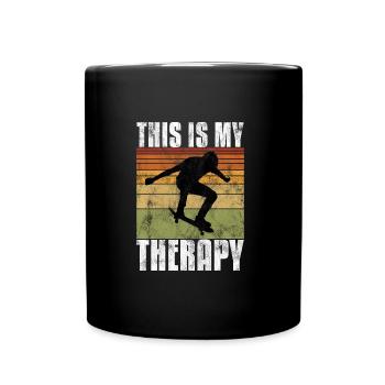 This is My therapy Skateboard Skateboarder Skate - Full Colour Mug - black - Front