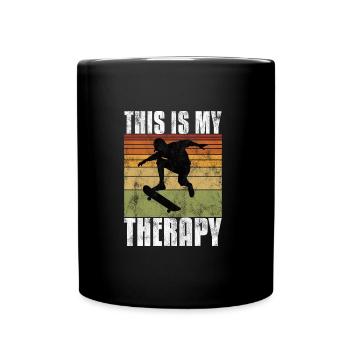 This is My therapy Skateboard Skateboarder Skate - Full Colour Mug - black - Front
