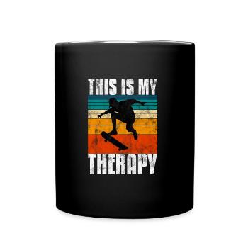This is My therapy Skateboard Skateboarder Skate - Full Colour Mug - black - Front