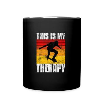 This is My therapy Skateboard Skateboarder Skate - Full Colour Mug - black - Front