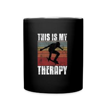 This is My therapy Skateboard Skateboarder Skate - Full Colour Mug - black - Front