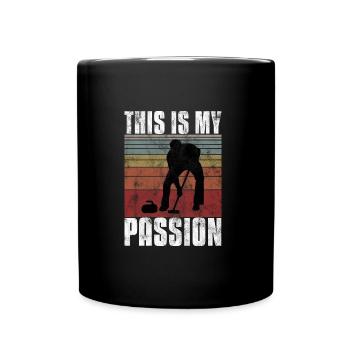 Le curling est ma passion - Mug uni - noir - Devant