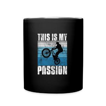BMX is my passion Bike Bike - Full Colour Mug - black - Front