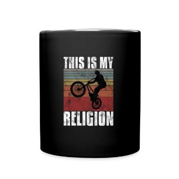 BMX is my religion Bike Bike - Full Colour Mug - black - Front
