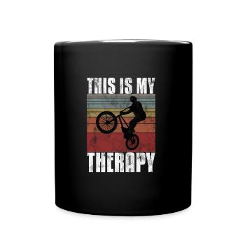 BMX is my Therapy Bike Bike - Full Colour Mug - black - Front