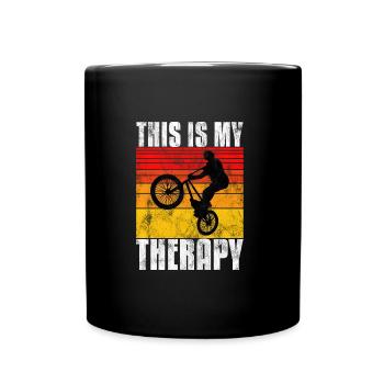 BMX is my Therapy Bike Bike - Full Colour Mug - black - Front