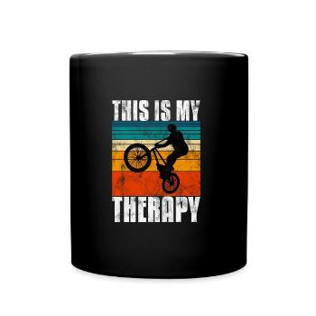 BMX is my Therapy Bike Bike - Full Colour Mug - black - Front