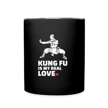 Ich Liebe Kung Fu - Tasse einfarbig - Schwarz - Vorne