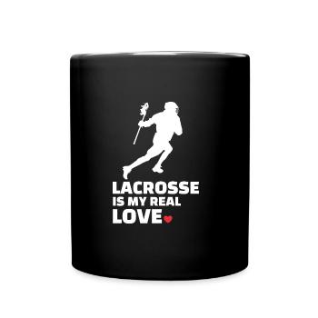 Ich Liebe Lacrosse - Tasse einfarbig - Schwarz - Vorne