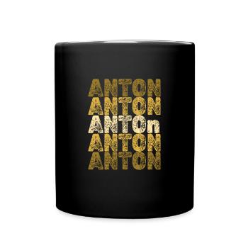 Cadeau Anton - Mug uni - noir - Devant