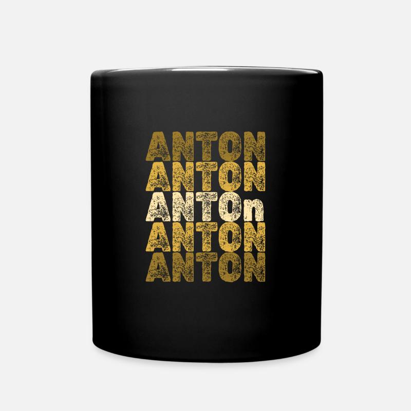 Geschenk Anton - Tasse einfarbig - Schwarz