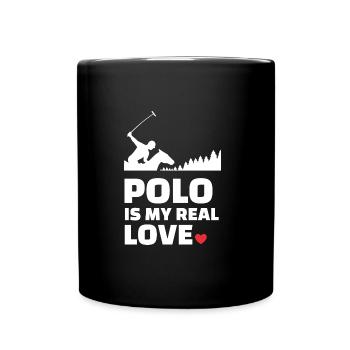 Ich Liebe Polo - Tasse einfarbig - Schwarz - Vorne