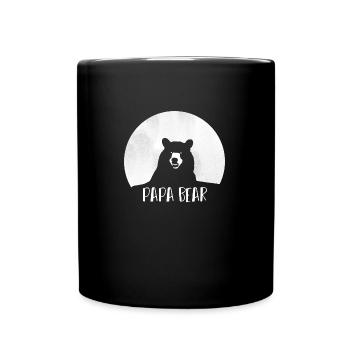 Papa Bear fier Papa père fier - Mug uni - noir - Devant